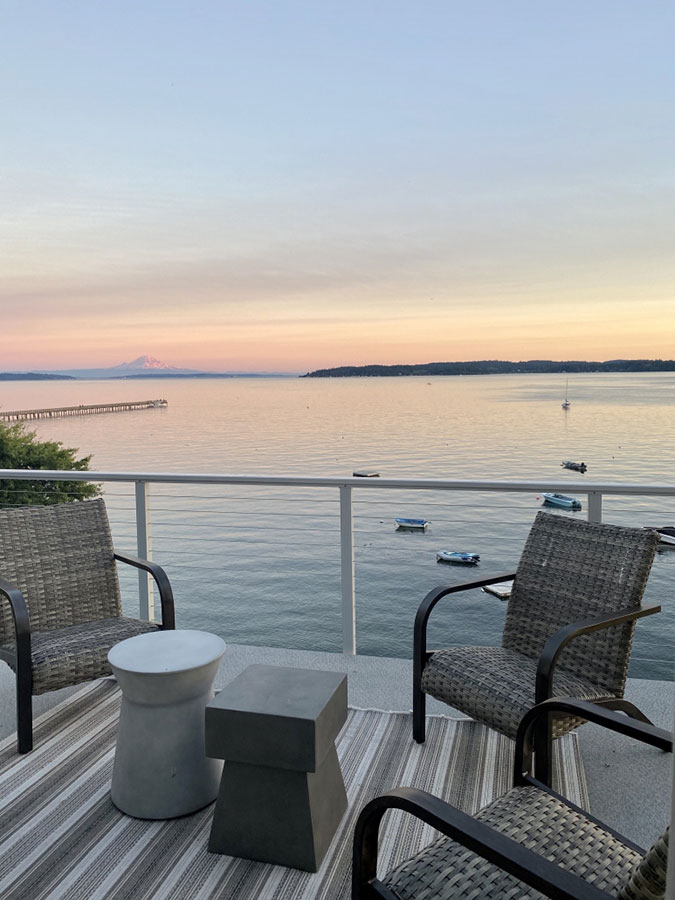 Second floor deck with view